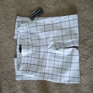 Zac and Rachel white/black plaid pants size 6 NWT